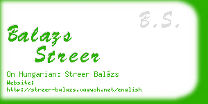balazs streer business card
